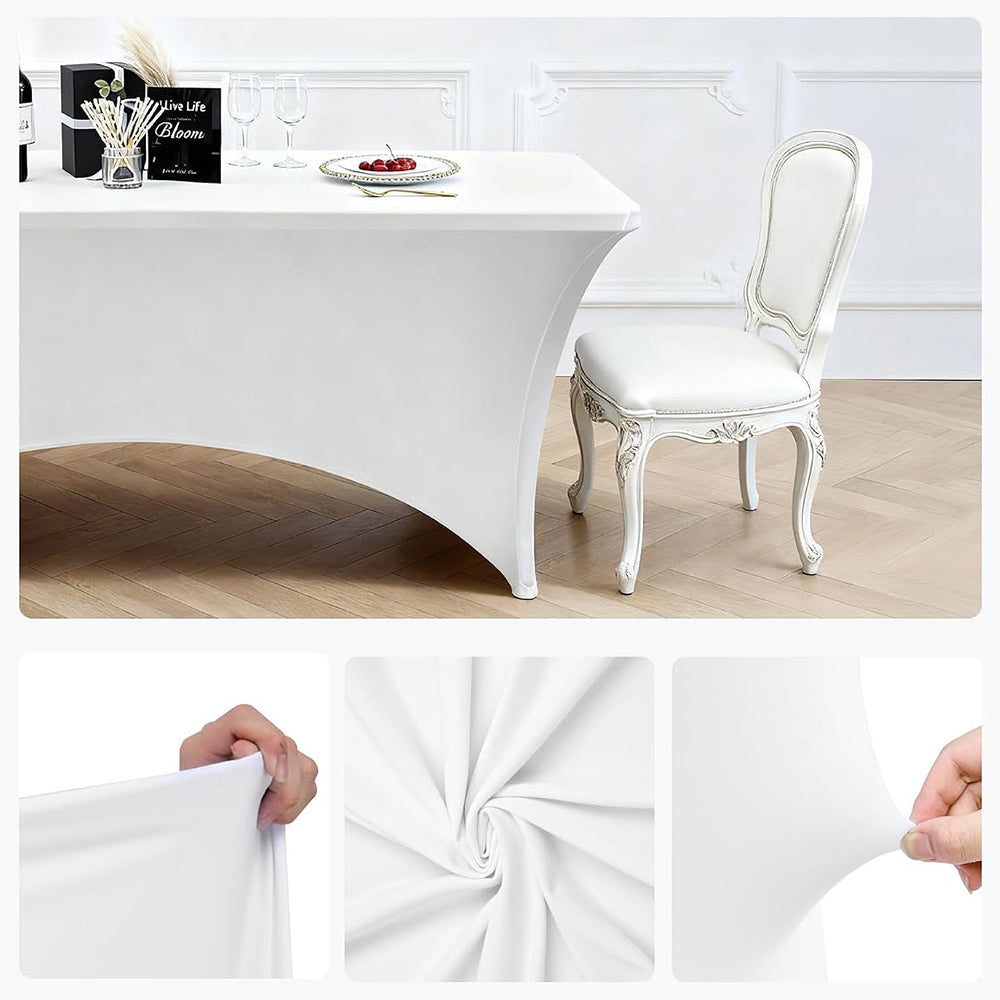 Table Cloth for Rectangular Spandex Table Cover for Party, Conference, Wedding, Banquet | JOLLIFABLE™