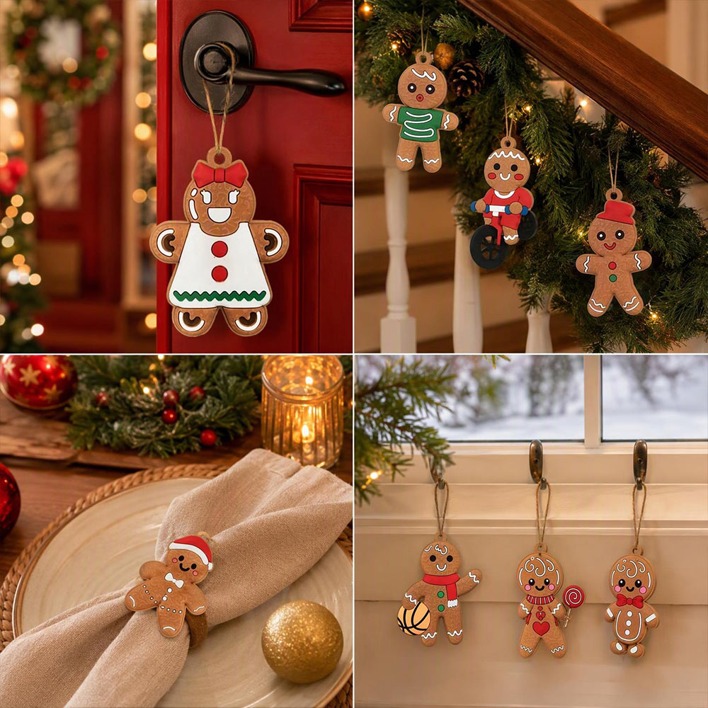 Gingerbread Man Christmas Ornaments for Christmas Tree Decorations | JOLLIFABLE™
