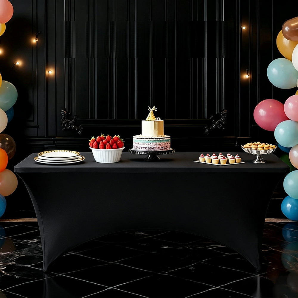 Table Cloth for Rectangular Spandex Table Cover for Party, Conference, Wedding, Banquet | JOLLIFABLE™