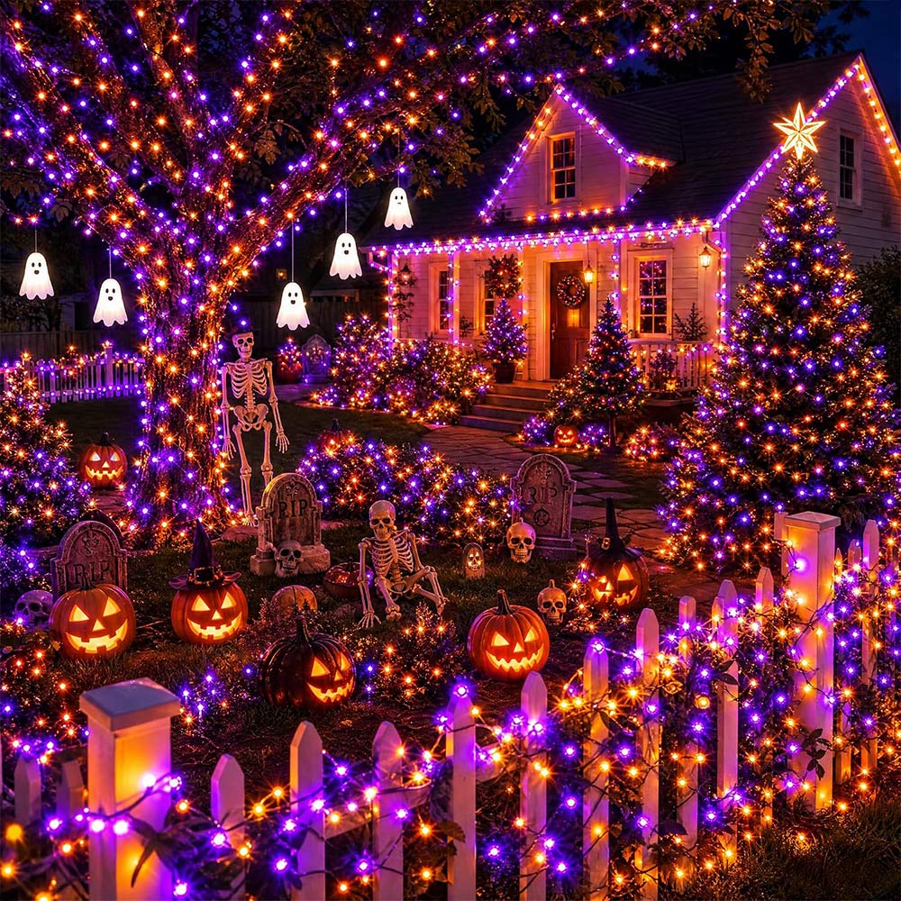2 Pack Total 400LED Solar String Lights, Christmas Solar Outdoor Lights Party Yard Decoration | JOLLIFABLE™