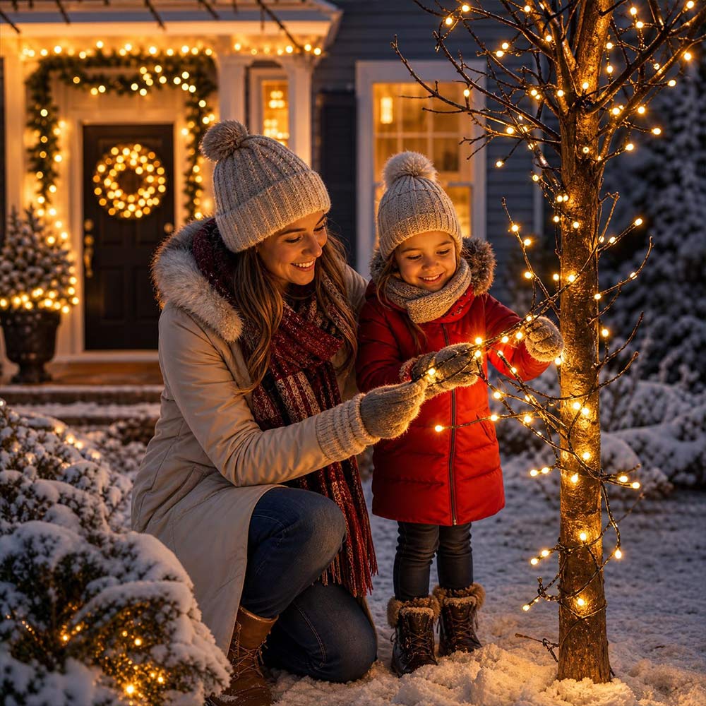2 Pack Total 400LED Solar String Lights, Christmas Solar Outdoor Lights Party Yard Decoration | JOLLIFABLE™