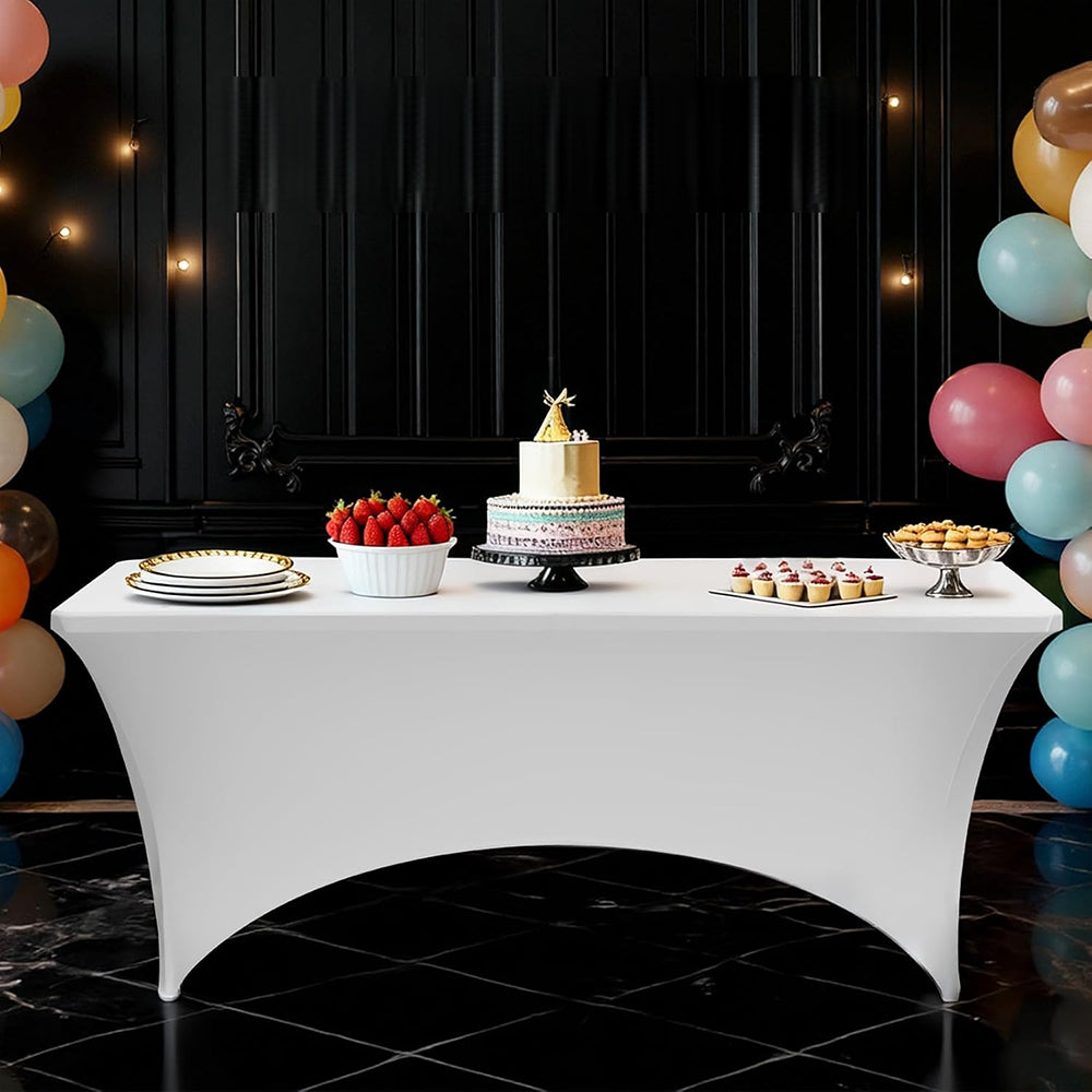 Table Cloth for Rectangular Spandex Table Cover for Party, Conference, Wedding, Banquet | JOLLIFABLE™