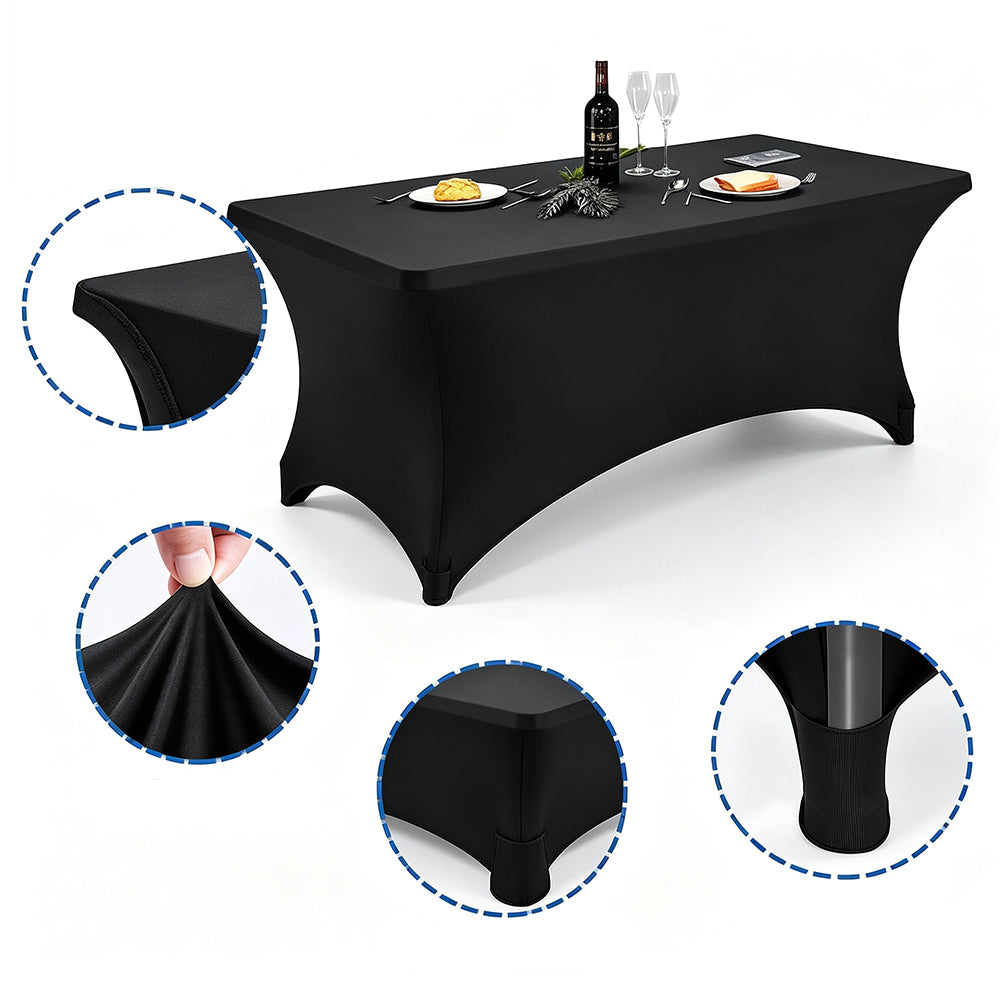 Table Cloth for Rectangular Spandex Table Cover for Party, Conference, Wedding, Banquet | JOLLIFABLE™