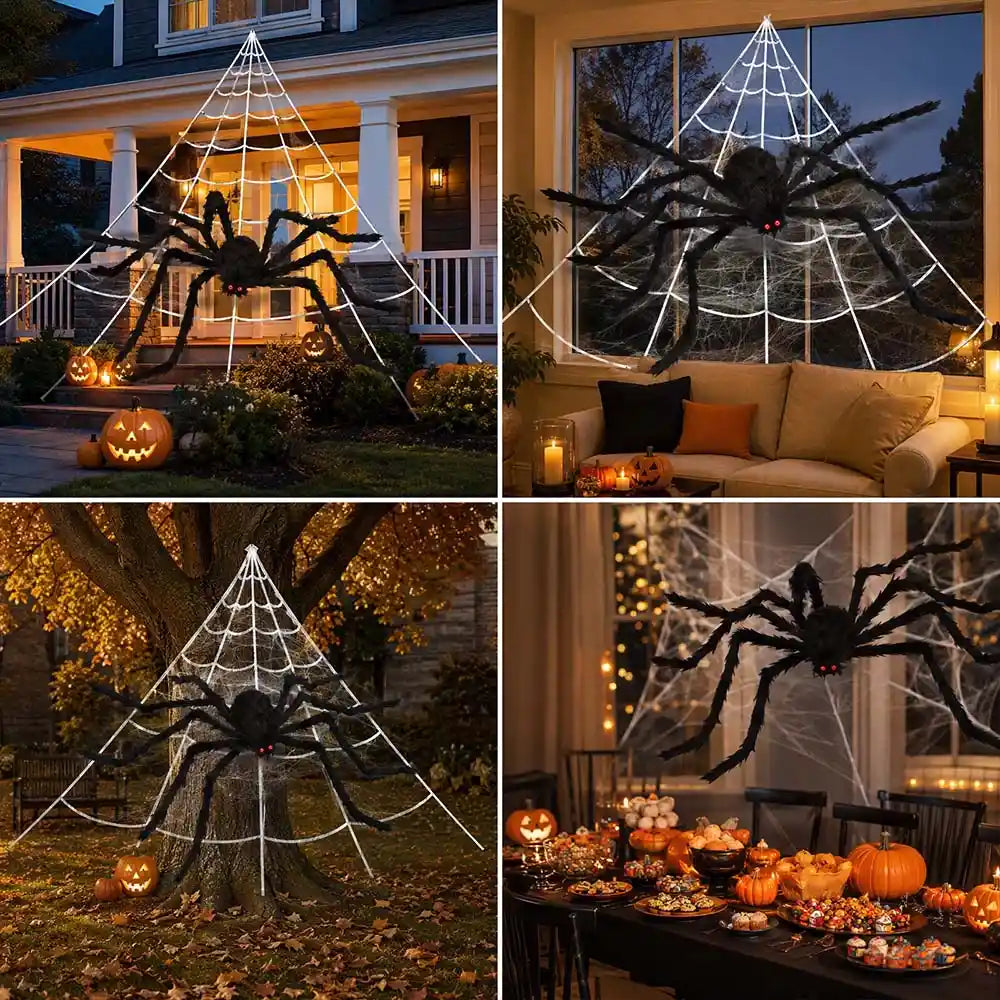Halloween Decorations Spider Web Outdoor Spider Décor | JOLLIFABLE™