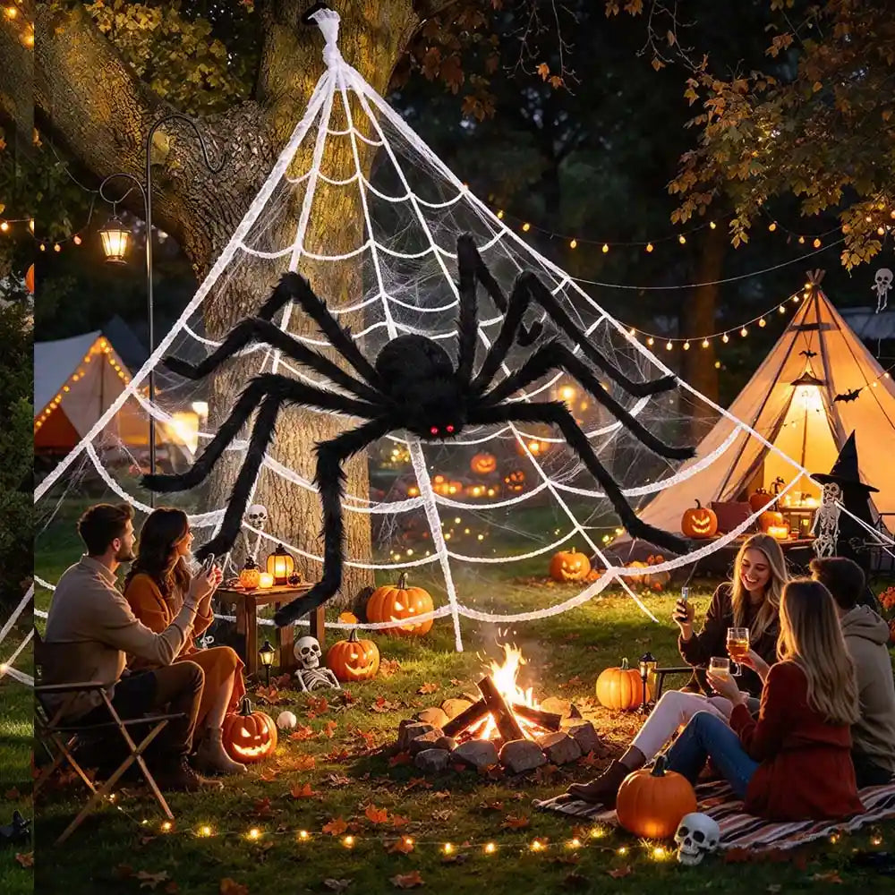 Halloween Decorations Spider Web Outdoor Spider Décor | JOLLIFABLE™