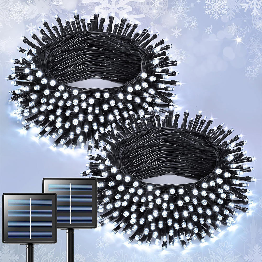 2 Pack Total 400LED Solar String Lights, Christmas Solar Outdoor Lights Party Yard Decoration | JOLLIFABLE™