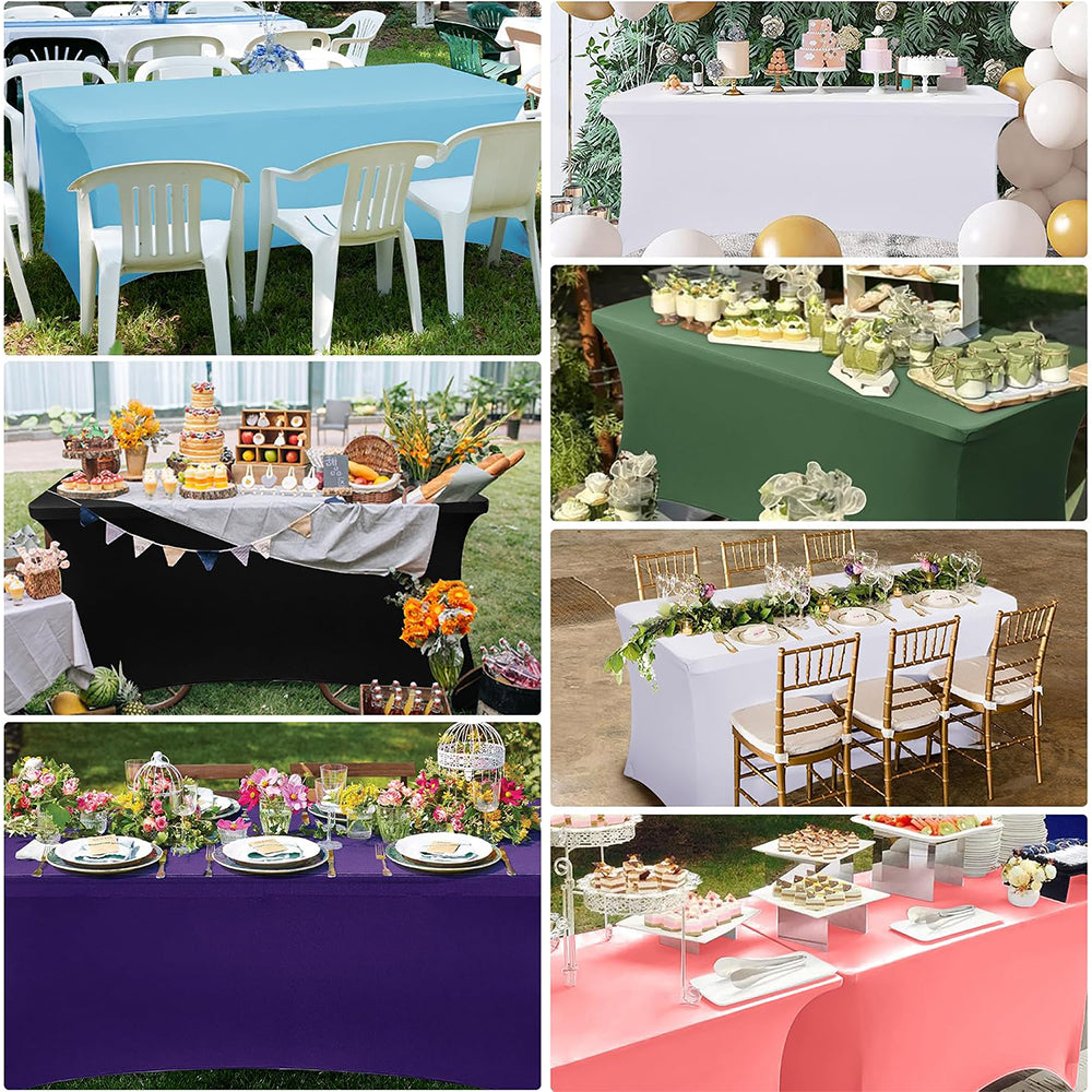 Table Cloth for Rectangular Spandex Table Cover for Party, Conference, Wedding, Banquet | JOLLIFABLE™