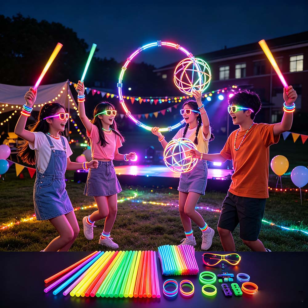 205 PCS Glow Sticks Party Pack for Party Halloween Concert | JOLLIFABLE™