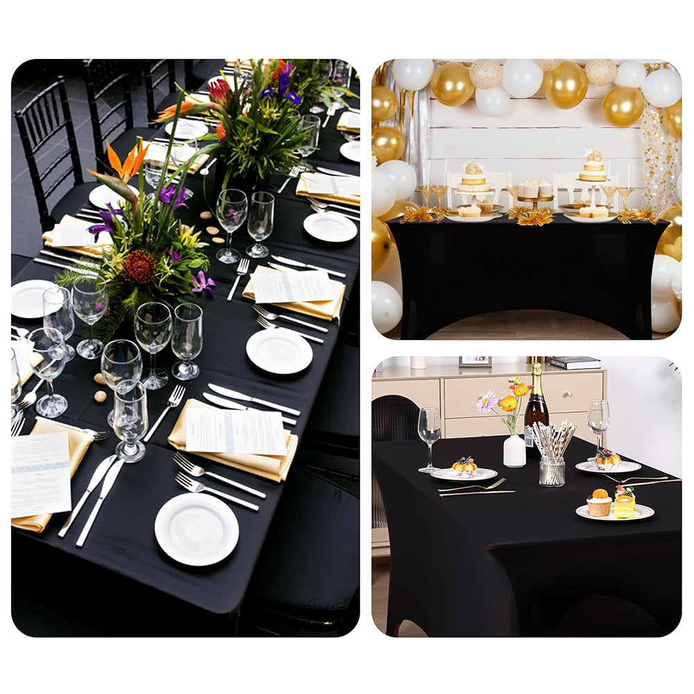 Table Cloth for Rectangular Spandex Table Cover for Party, Conference, Wedding, Banquet | JOLLIFABLE™