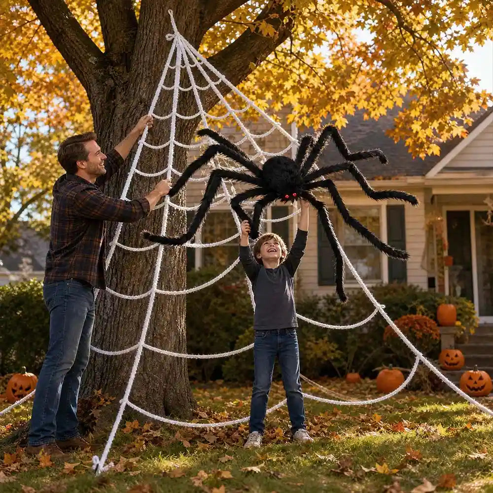 Halloween Decorations Spider Web Outdoor Spider Décor | JOLLIFABLE™