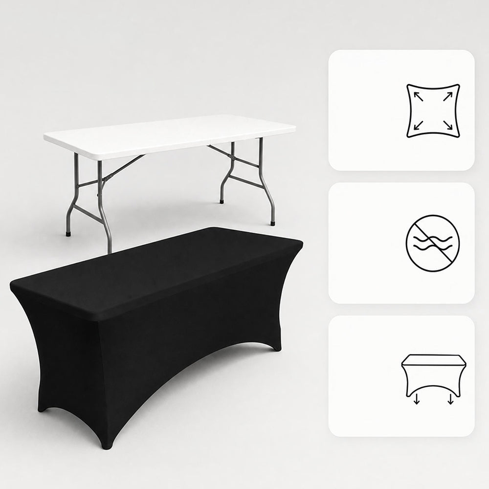 Table Cloth for Rectangular Spandex Table Cover for Party, Conference, Wedding, Banquet | JOLLIFABLE™