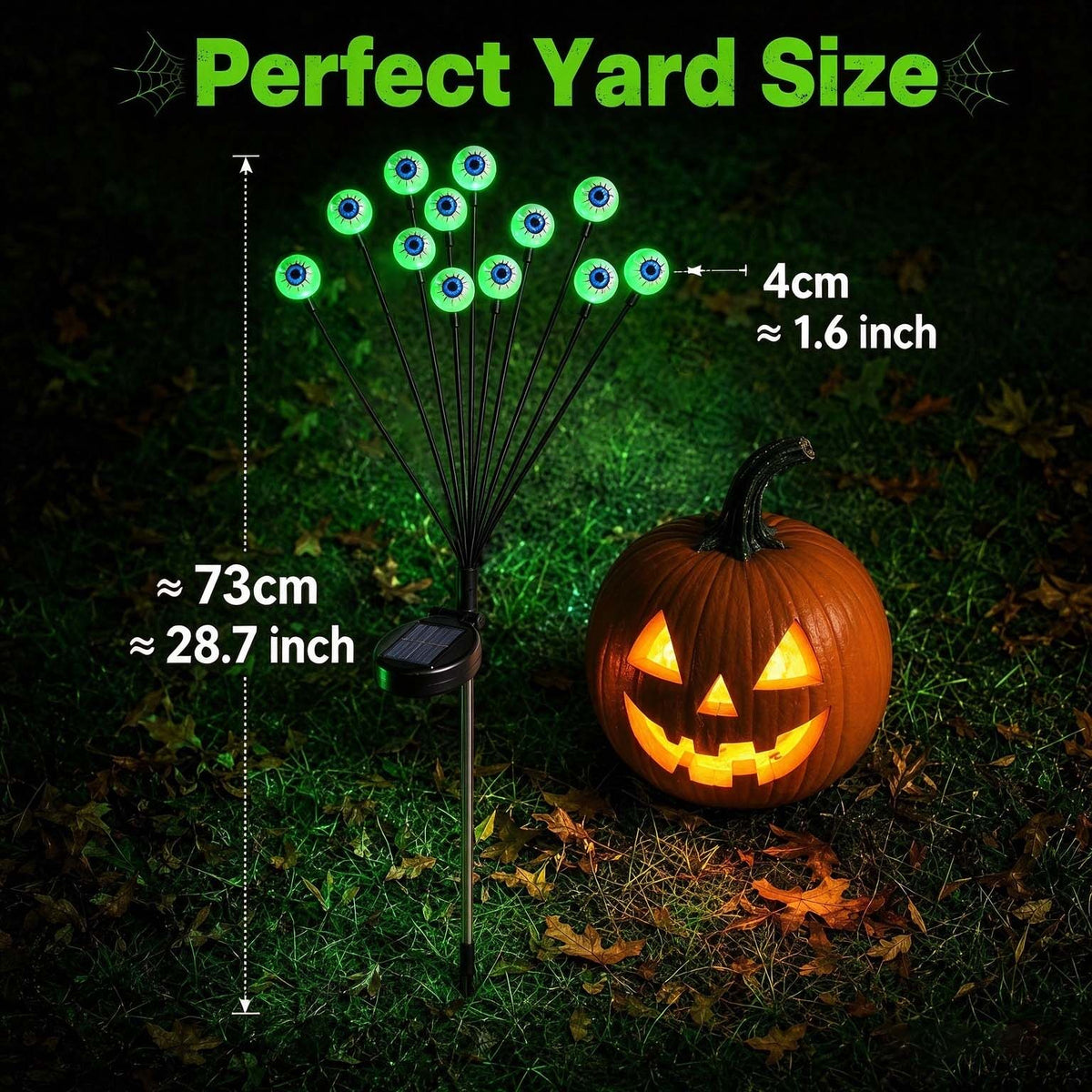 Outdoor Solar Scary Eyeball Lights 12LED Halloween Decorations| JOLLIFABLE™